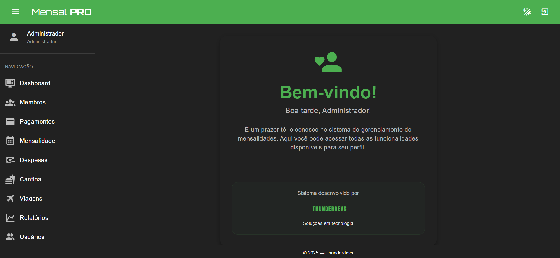 Mensal PRO - Sistema de gestão de mensalidades